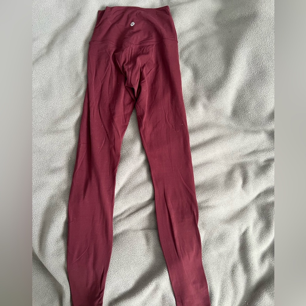 Maroon lulu align leggings